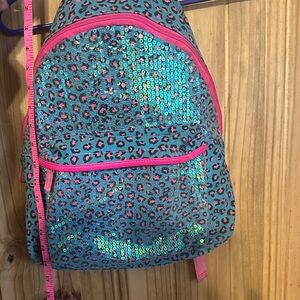 Sequin Leopard Print Backpack